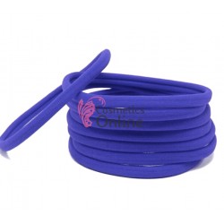 Bentite de par elastice pentru scoala sau sport BDP013 Albastru Inchis - 6 bucati 